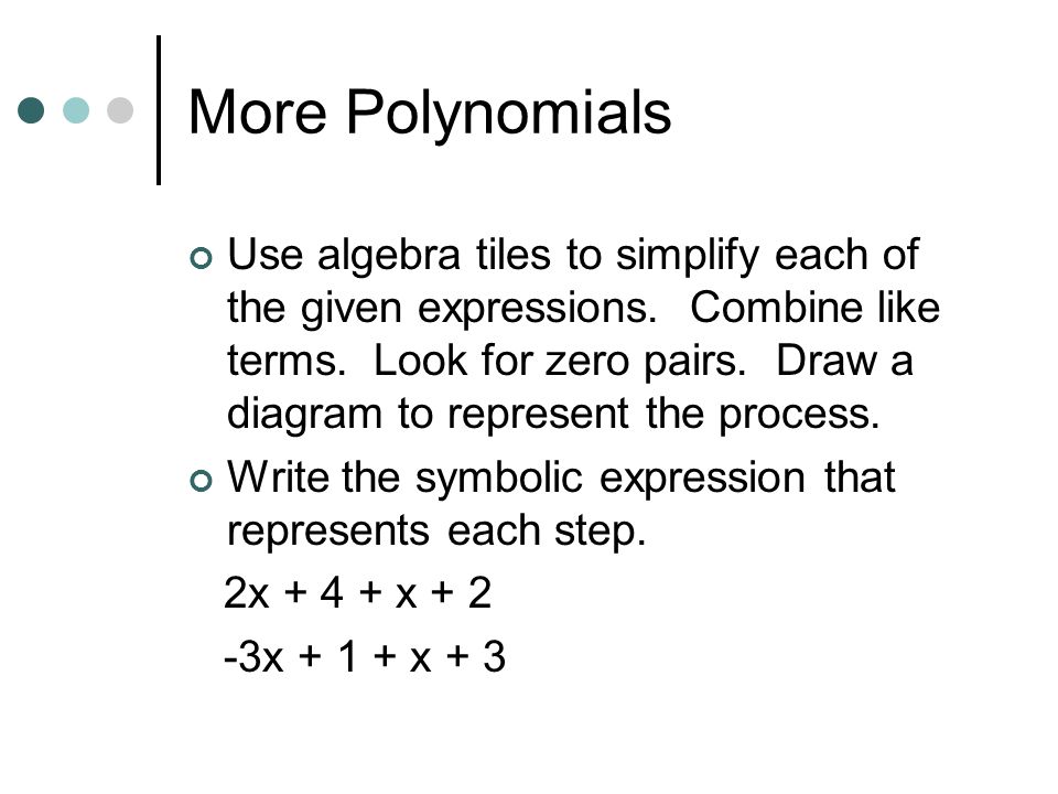 More Polynomials
