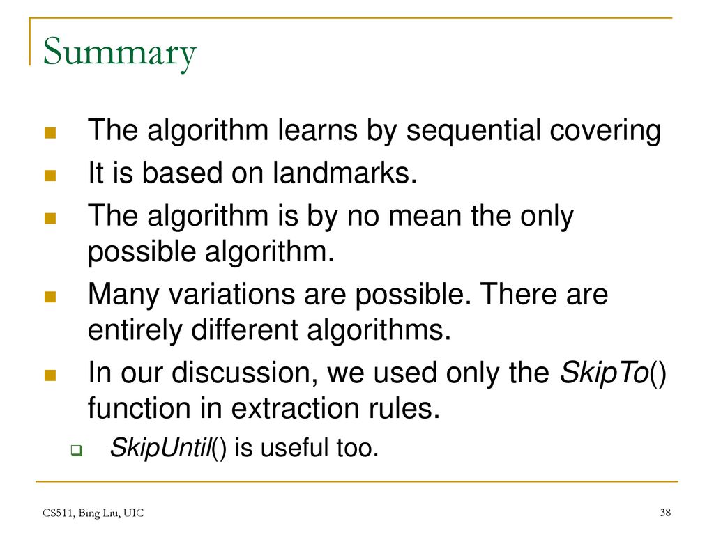 Supervised and unsupervised wrapper generation - ppt download