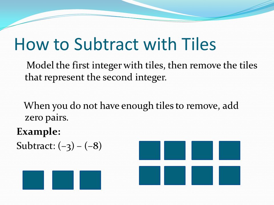 How to Subtract with Tiles