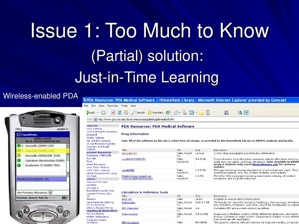 (Partial) solution: Just-in-Time Learning