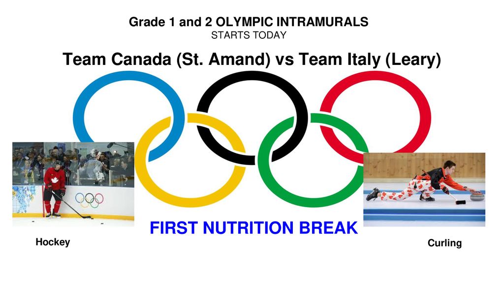Team Canada (St. Amand) vs Team Italy (Leary) FIRST NUTRITION BREAK