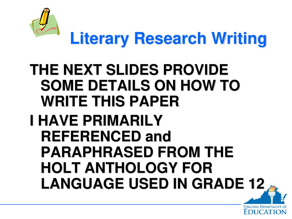 writing a literary research paper