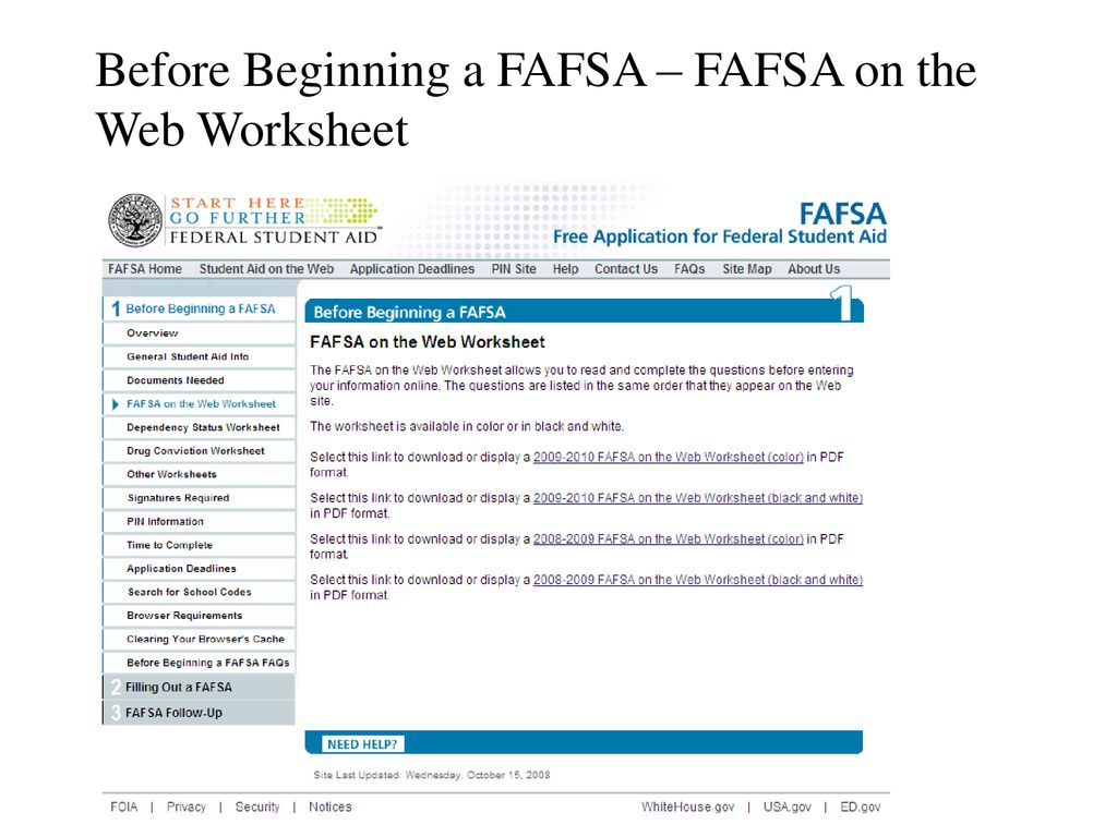 Fafsa On The Web For Effective January 1 Ppt Download