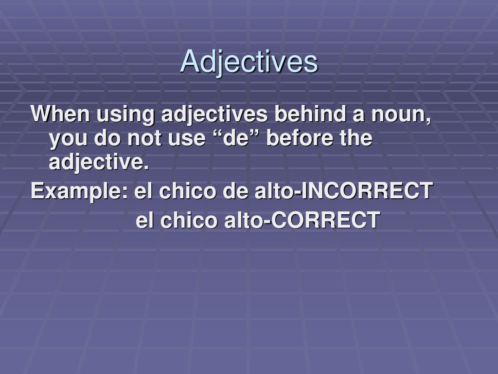 Adjective agreement ppt download