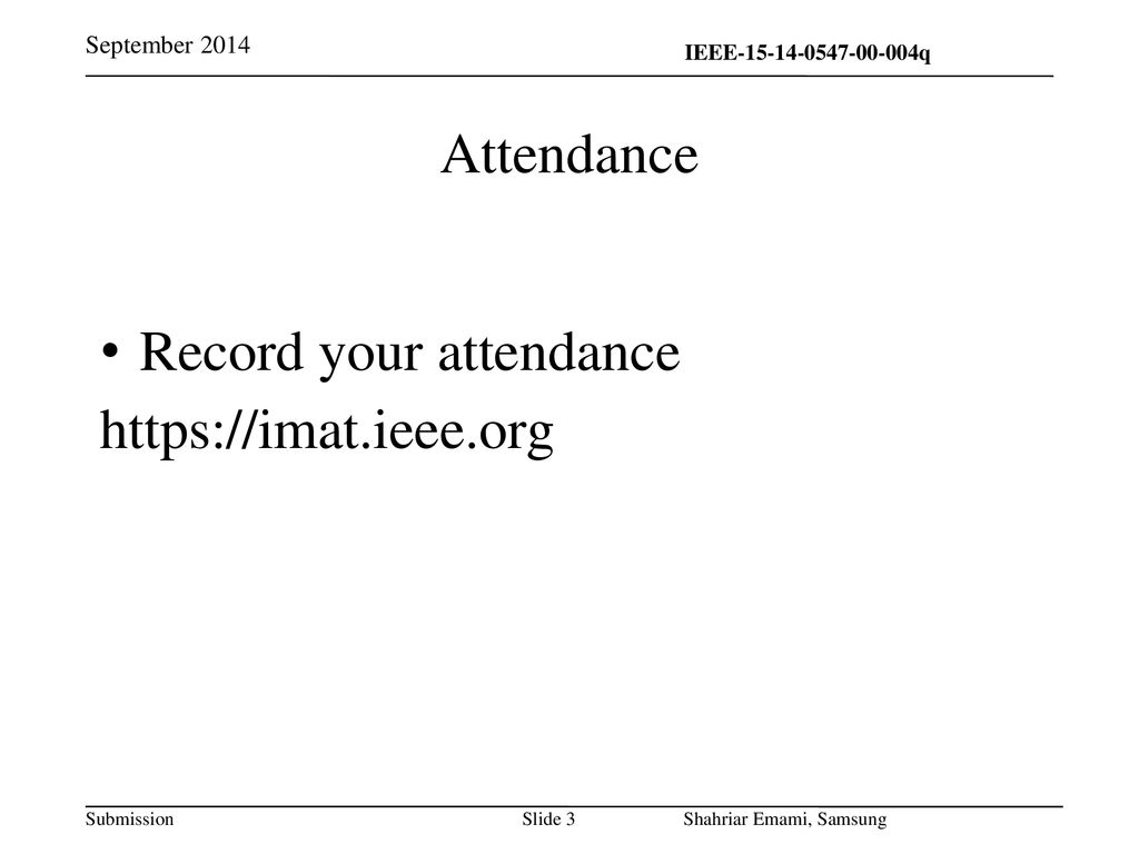 Record your attendance