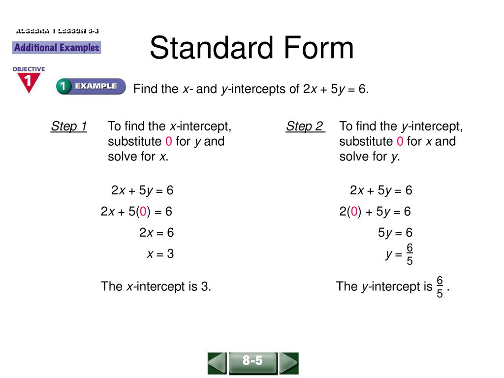 Standard Form Examples 3x Y 5 2x Y 10 X Y 6 Ppt Download