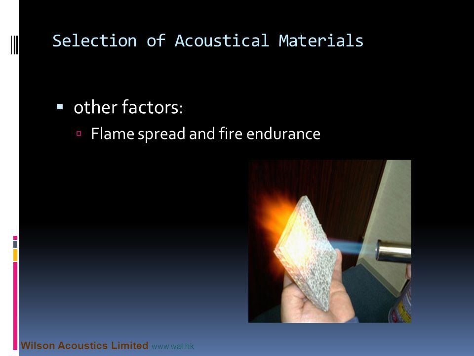 Selection of Acoustical Materials