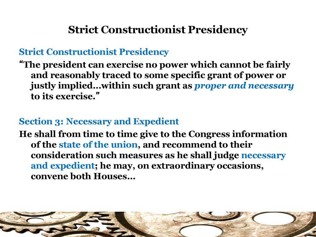 Strict Constructionist Definition