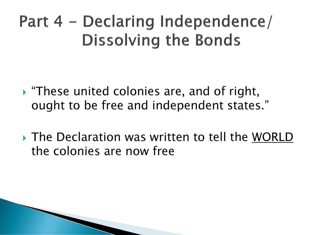 Declaration of Independence - ppt download