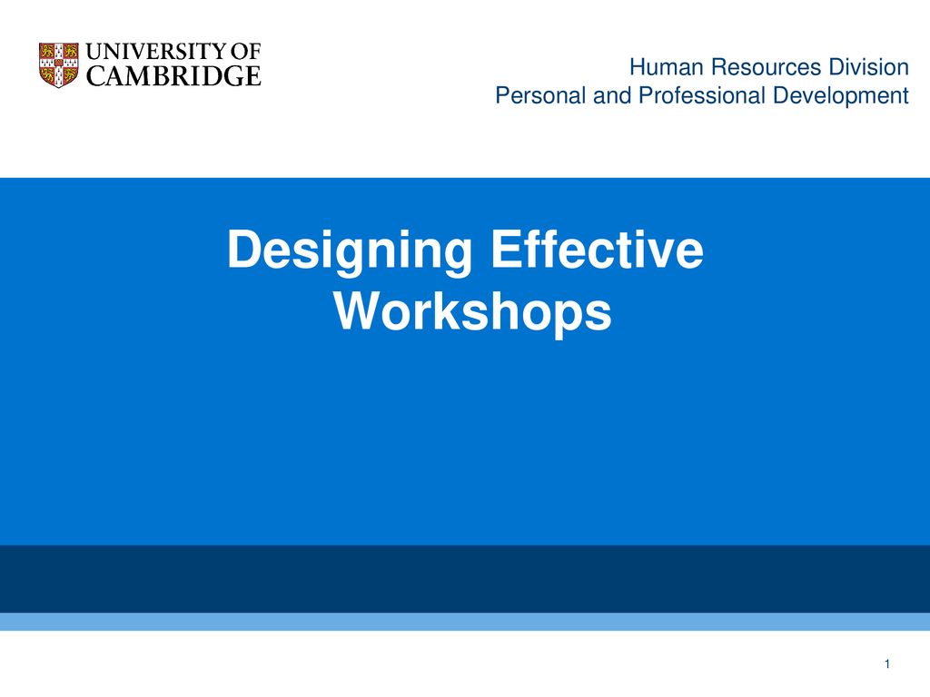 Designing Effective Workshops - ppt download