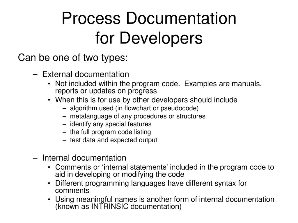 Documentation for Developers - ppt download