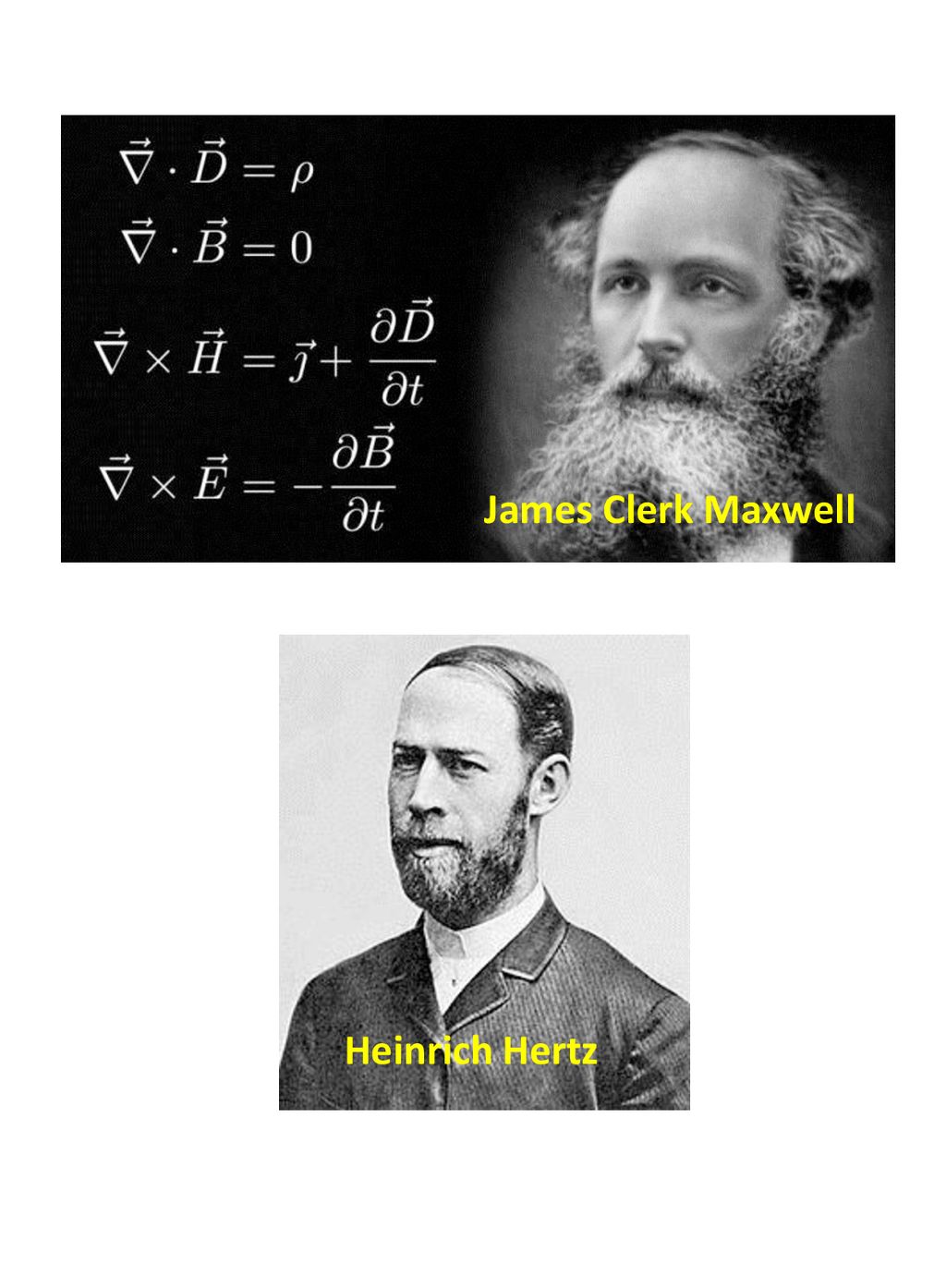 James Clerk Maxwell Heinrich Hertz