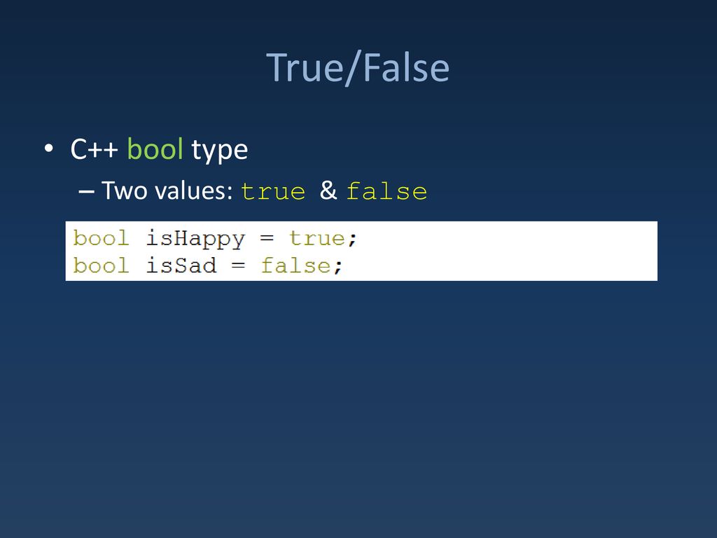 Bools & Ifs. - ppt download