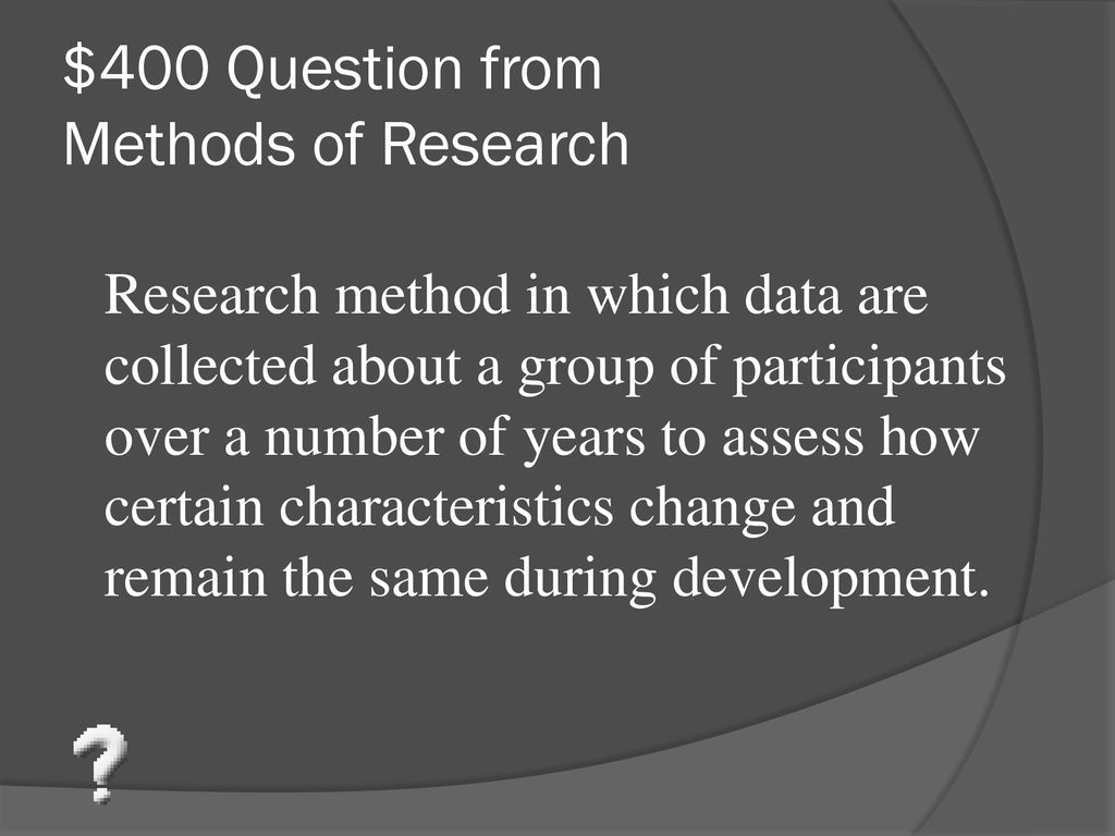 $400 Question from Methods of Research