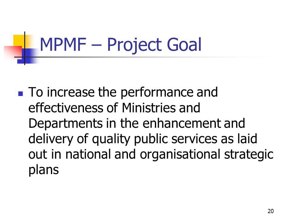 MPMF – Project Goal