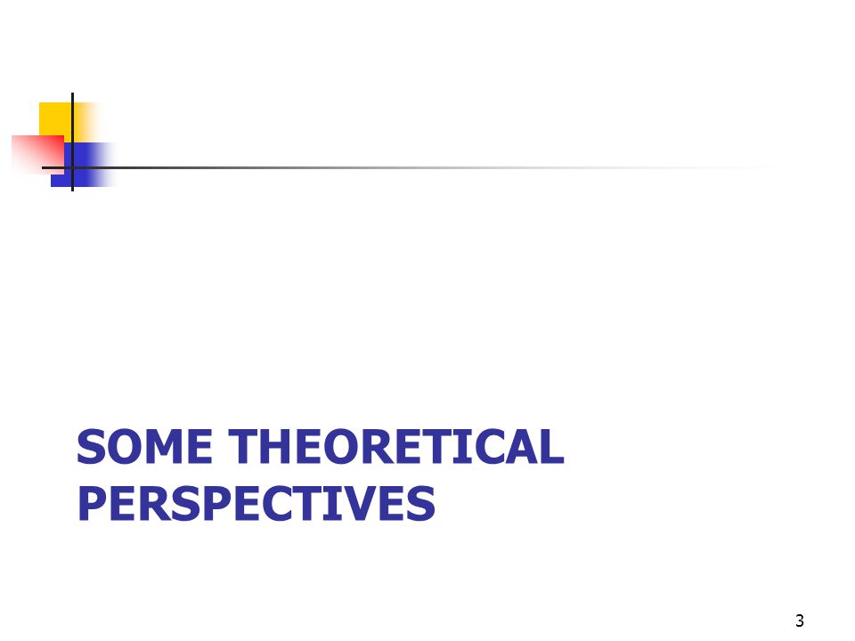 Some theoretical perspectives