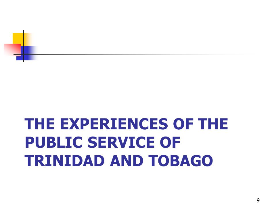 The experiences of the public service of trinidad and tobago