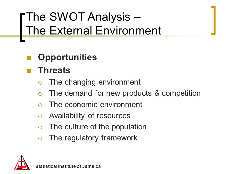 The SWOT Analysis – The External Environment