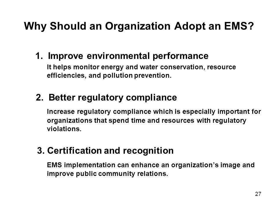 Why Should an Organization Adopt an EMS