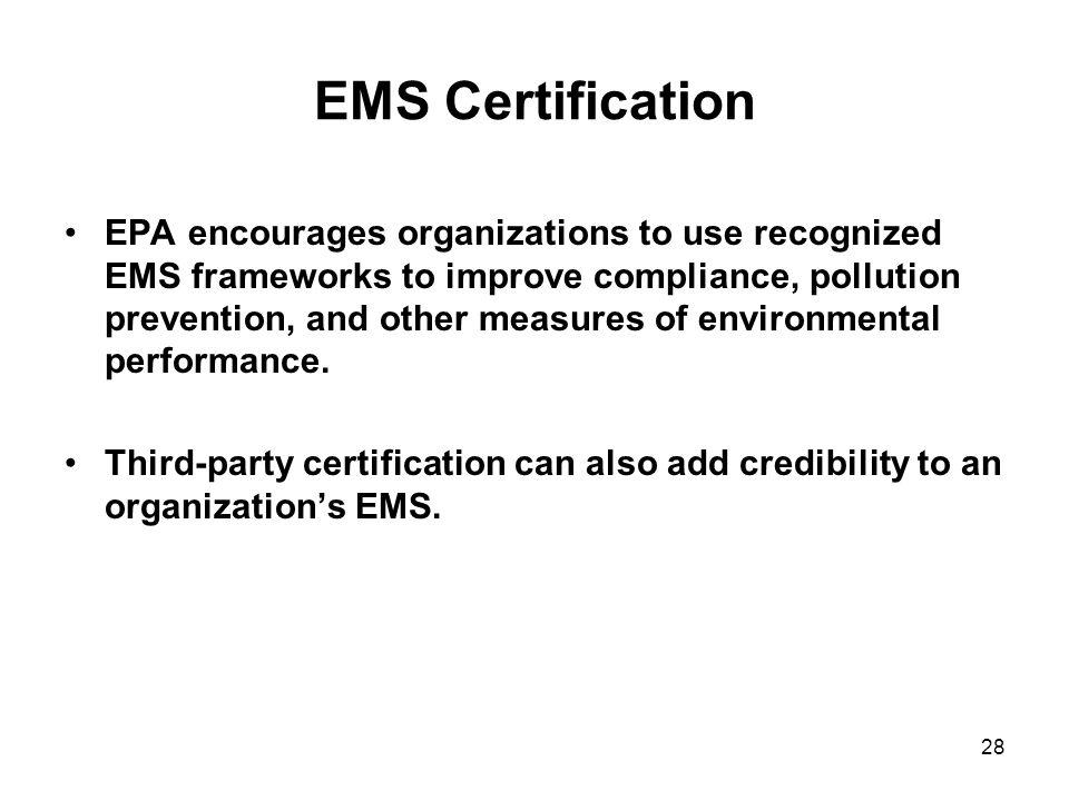 EMS Certification