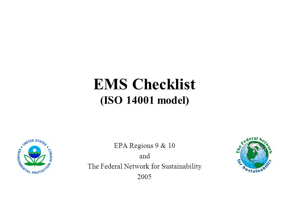 EMS Checklist (ISO model)