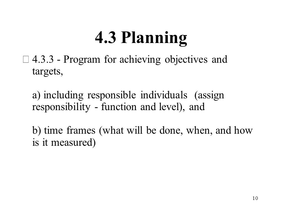 4.3 Planning