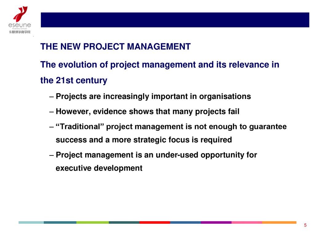 THE NEW PROJECT MANAGEMENT
