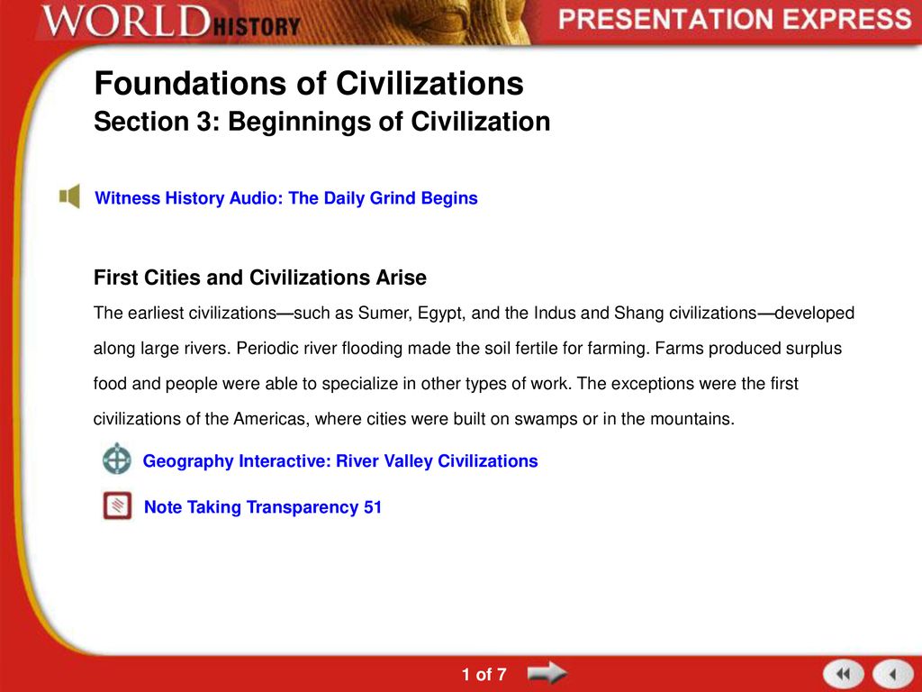 Foundations of Civilizations ppt download