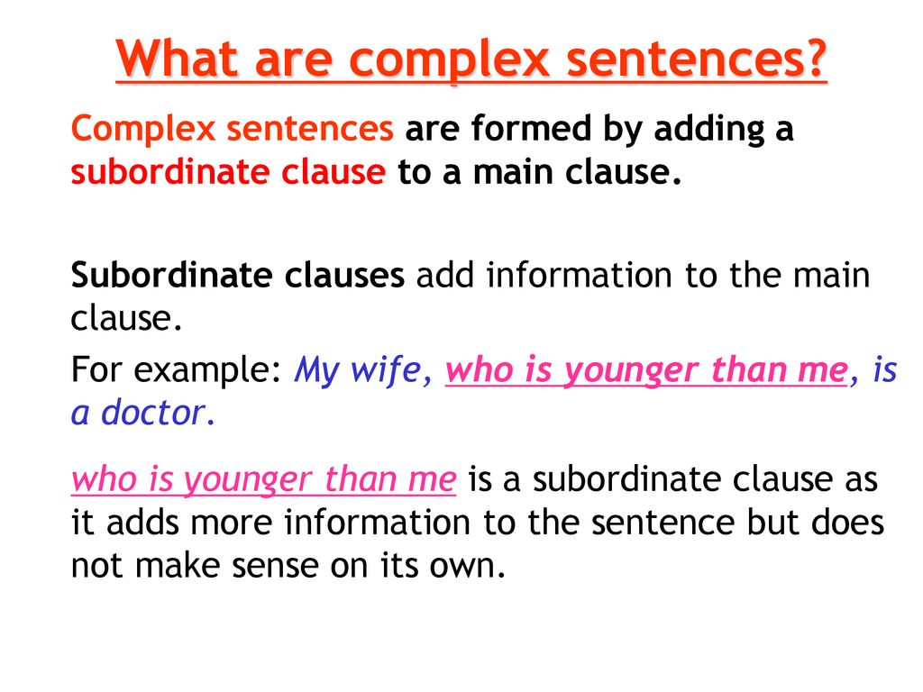The Subordinate Clause - ppt download