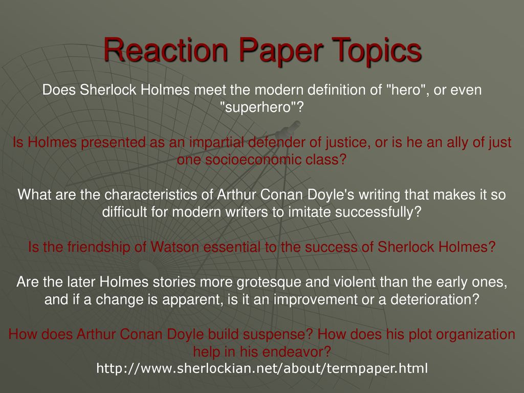 reaction paper topics
