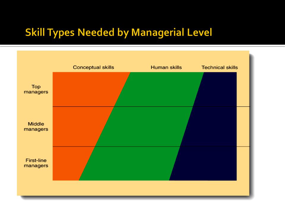 Skill Types Needed by Managerial Level