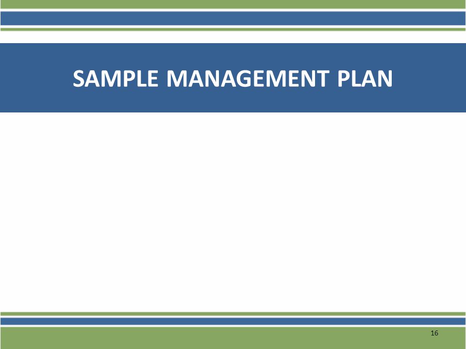 Sample Management Plan