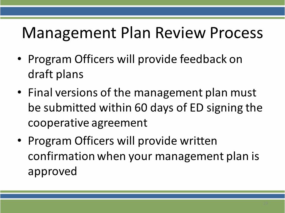 Management Plan Review Process