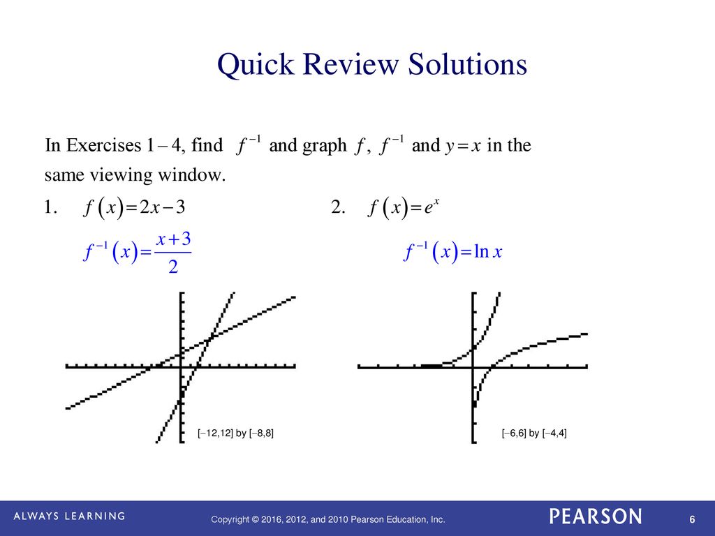 Quick Review Solutions