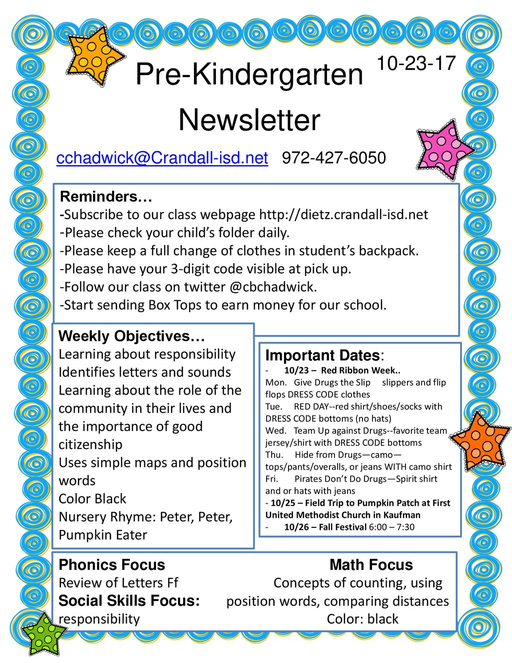 Pre-Kindergarten Newsletter - ppt download