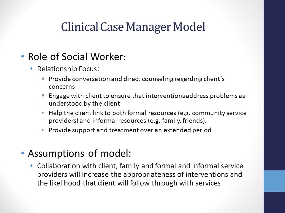 Clinical Case Manager Model