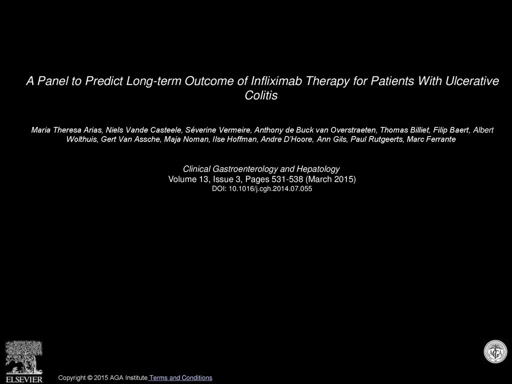 A Panel to Predict Long-term Outcome of Infliximab Therapy for Patients With Ulcerative Colitis