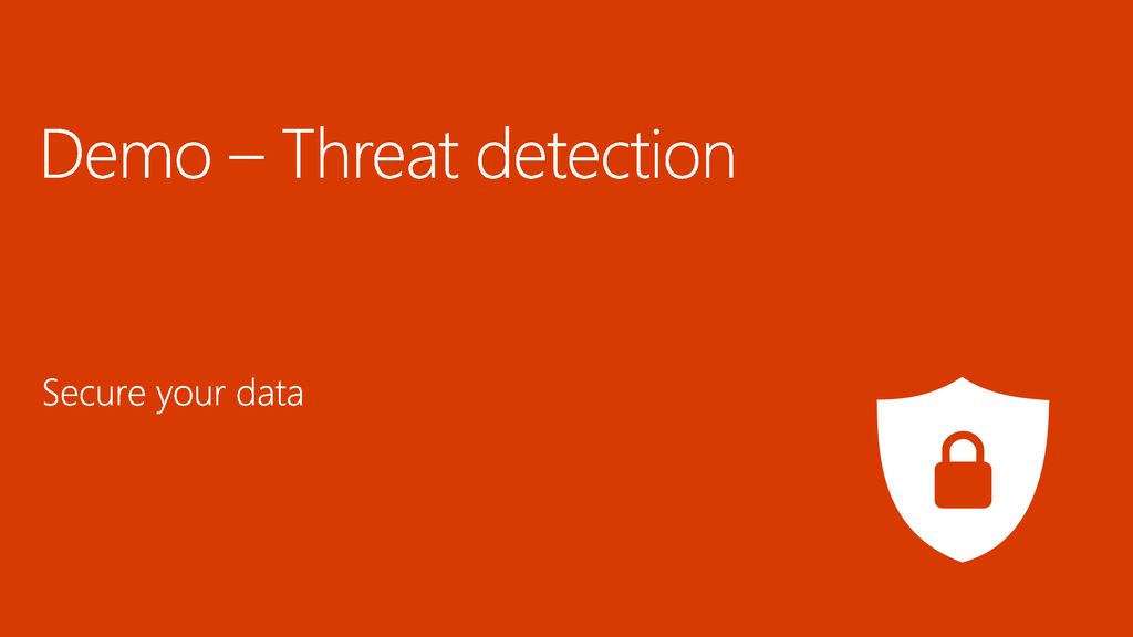 Demo – Threat detection