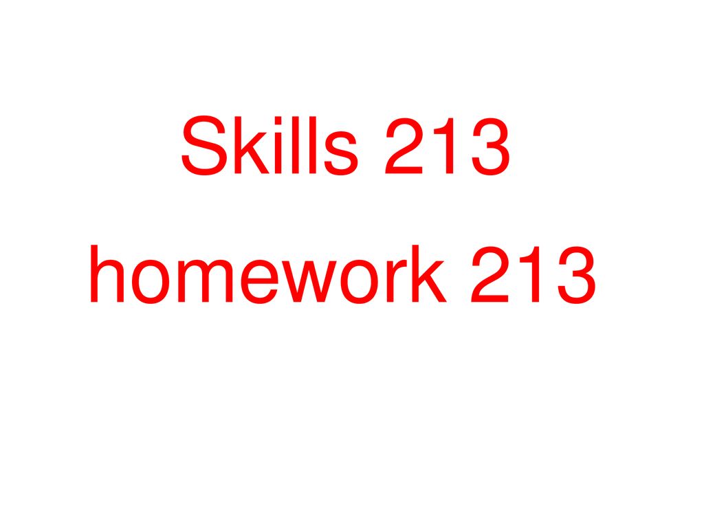 homework 213