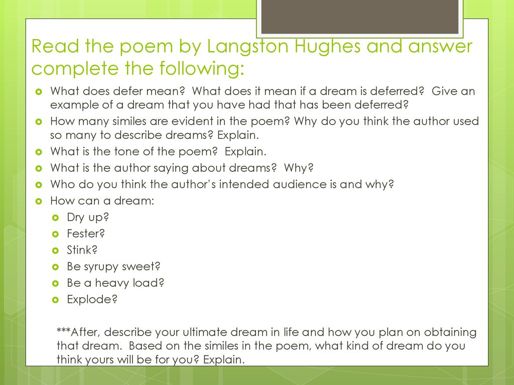 Read The Poem By Langston Hughes And Answer Complete The Following read-the-poem-by-langston-hughes-and-answer-complete-the-following