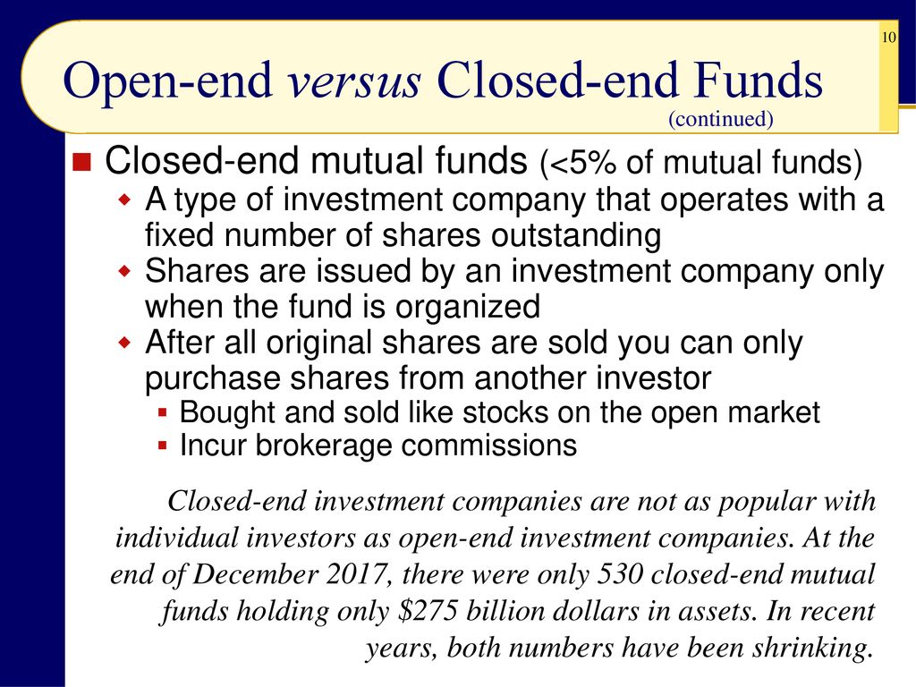 CHAPTER 4 Mutual Funds Chapter Sections: - ppt download