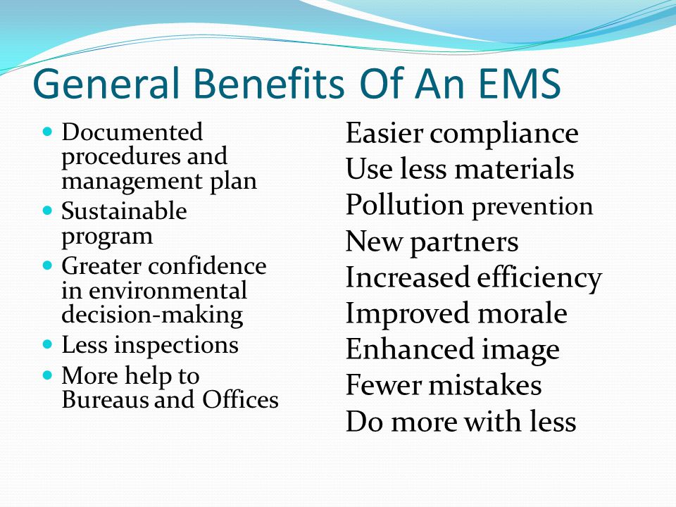 General Benefits Of An EMS