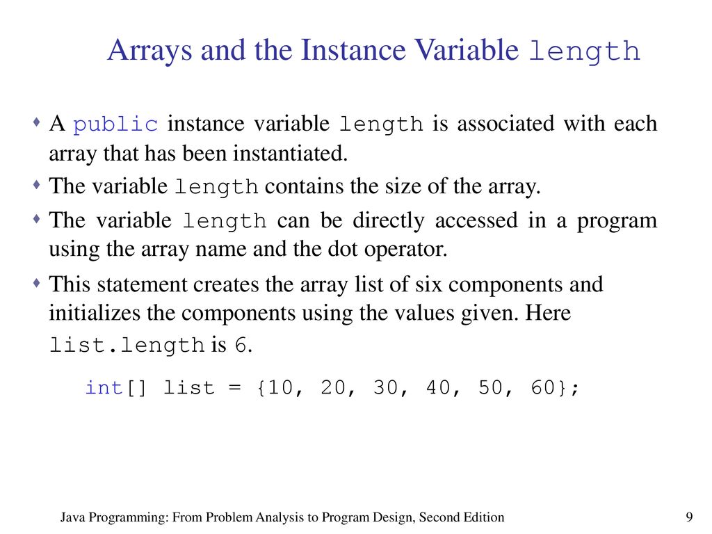 Lecture 9 Objectives Learn about arrays. - ppt download