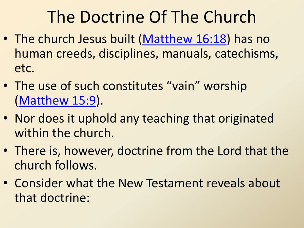 Is The Church Of Christ A Denomination? - Ppt Download