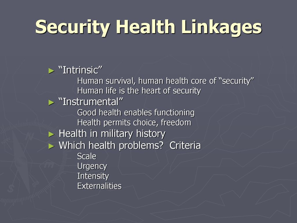 Security Health Linkages