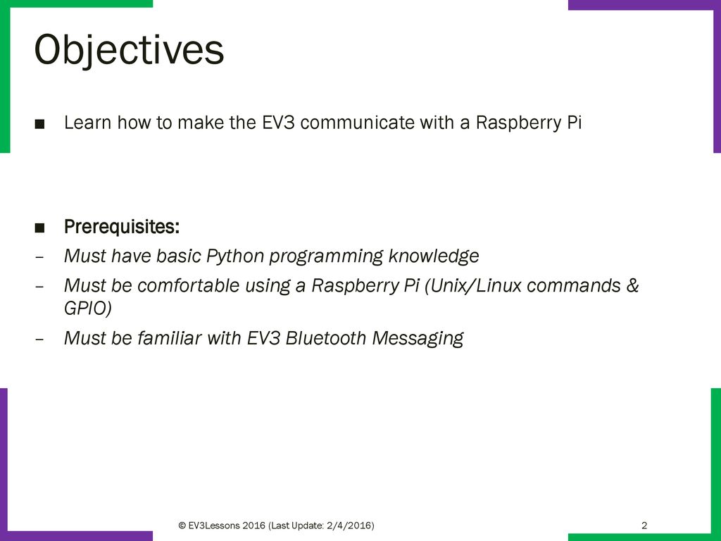 Lego mindstorms and raspberry pi communicator ppt download