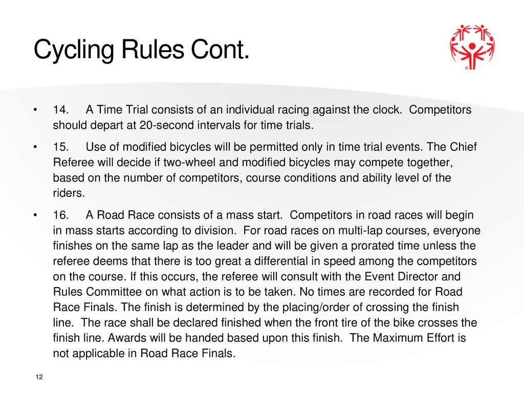 rta cycling rules