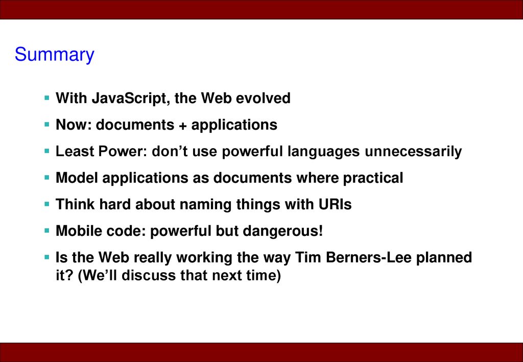 From Web Documents to Web Applications - ppt download