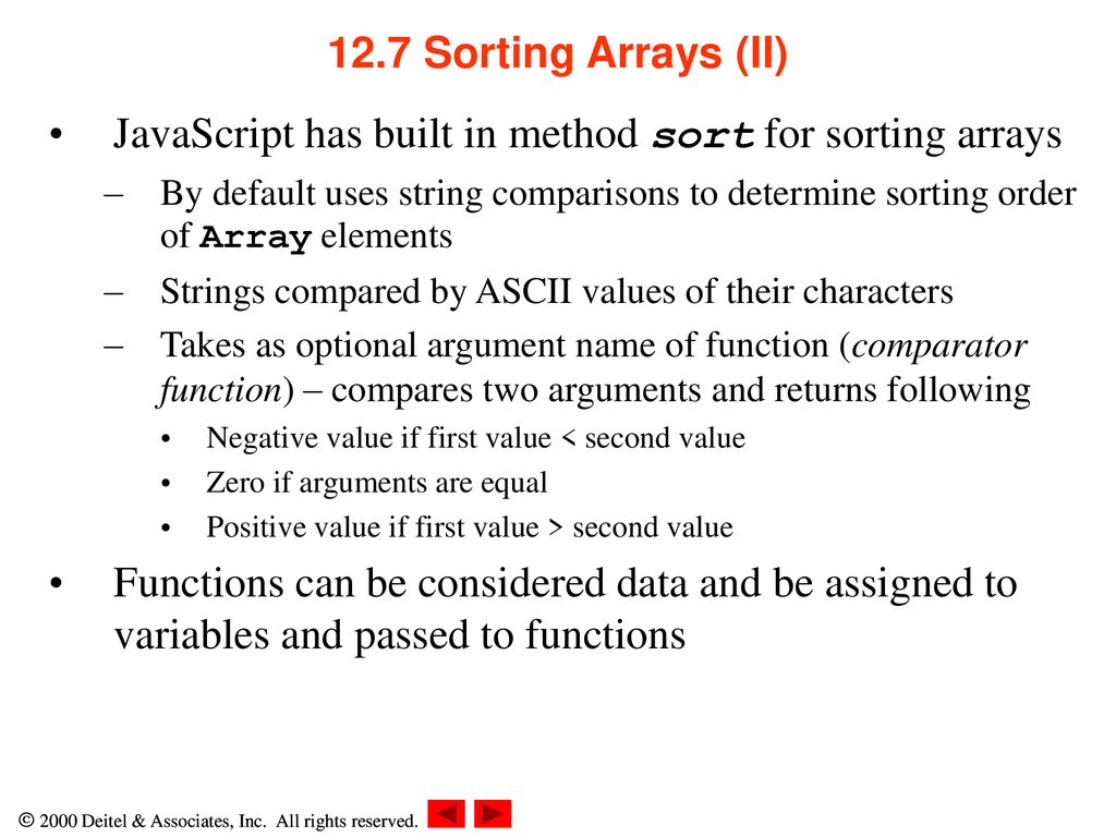 Chapter 12 – JavaScript/Jscript: Arrays - ppt download