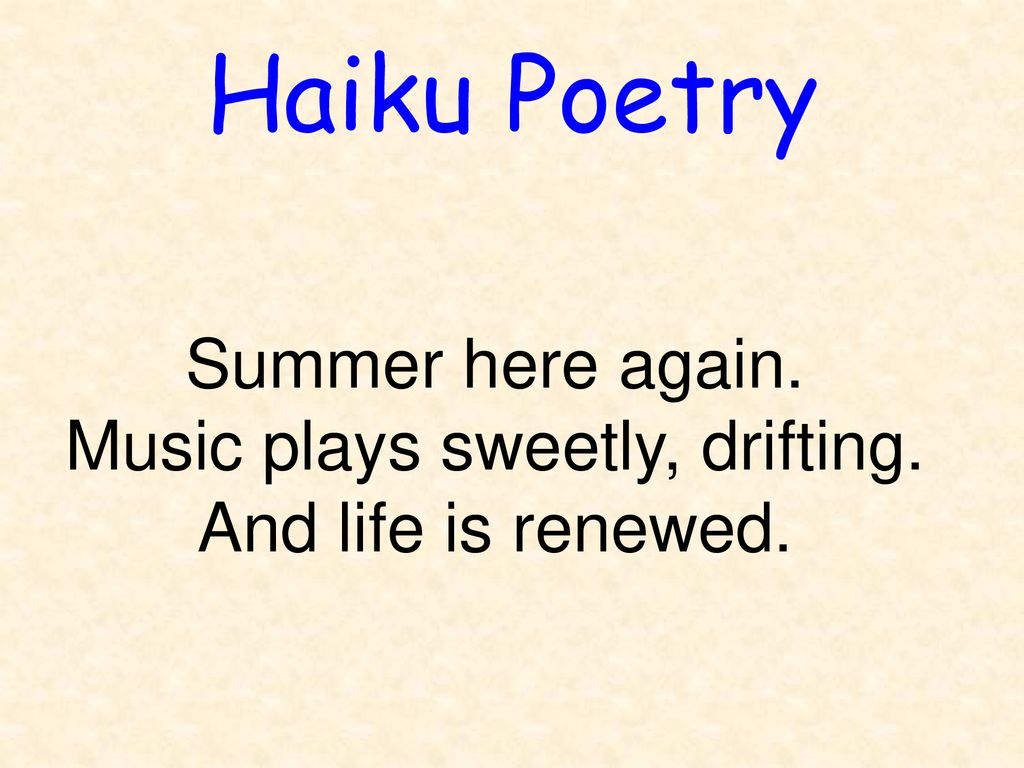 haiku poems about life